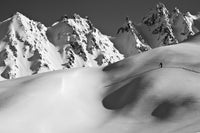 Backcountry Skier in the Iguana Backs, Chugach Range Fine Art Print by Zach Clanton