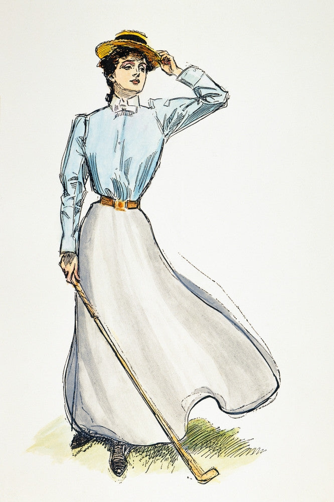 Gibson Girl Drawing Print - 1899 Artwork by Charles Dana Gibson
