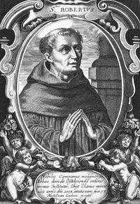 Saint Robert of Molesmes 18th Century Copper Engraving Poster Print