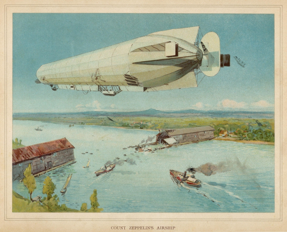 Zeppelin LZ-4 Tri.Flight Fine Art Print by Mary Evans Picture Library