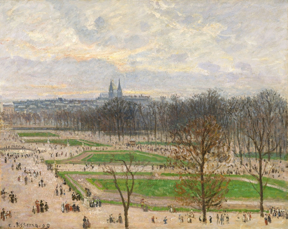 Garden Of The Tuileries: Winter Afternoon Fine Art Print