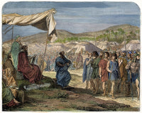 Moses Counting the Israelites Fine Art Print - 19th Century Wood Engraving by Granger Collection