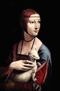 Portrait of a Lady with an Ermine Fine Art Print by Leonardo Da Vinci