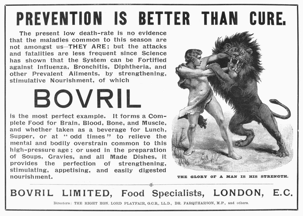 Bovril Advertisement Fine Art Print - 1896 English Newspaper Art