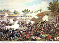 Battle of Bull Run Lithograph Print - 1861 by Kurz and Allison
