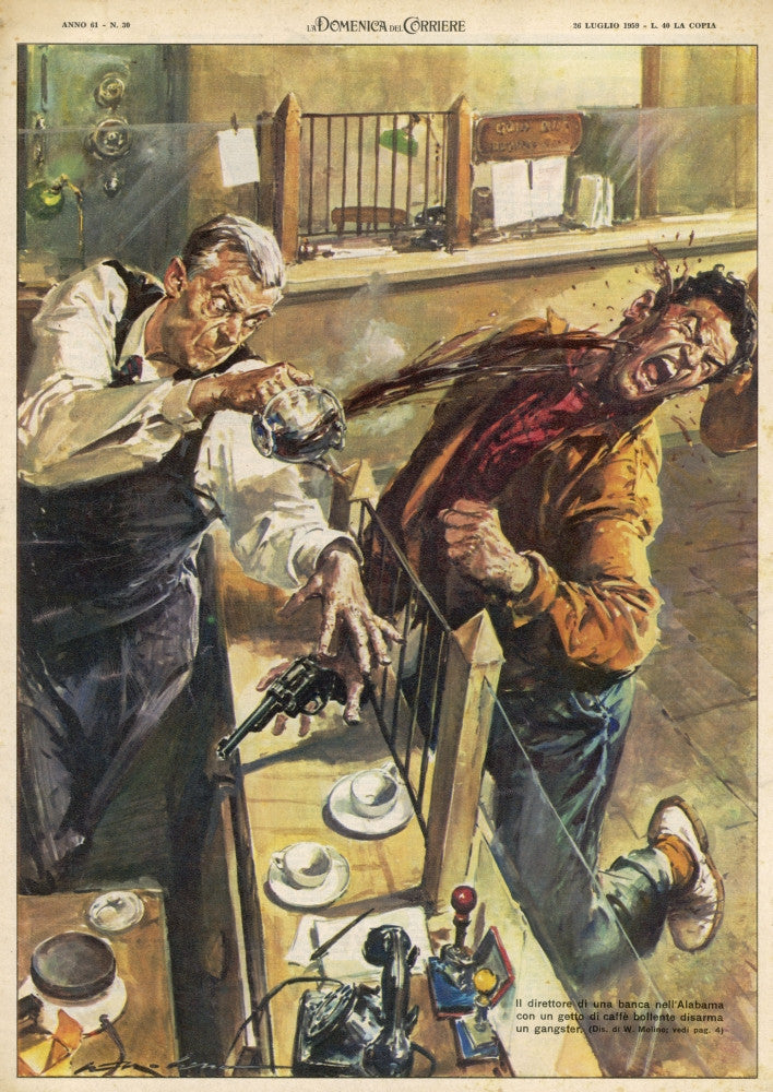 Attempted Bank Raid 1959 Fine Art Print by Mary Evans Picture Library