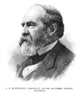 Collis P. Huntington - American Railroad Magnate Wood Engraving Print (1890)