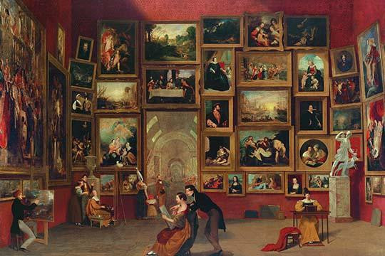Gallery of the Louvre Fine Art Print by Samuel F.B. Morse