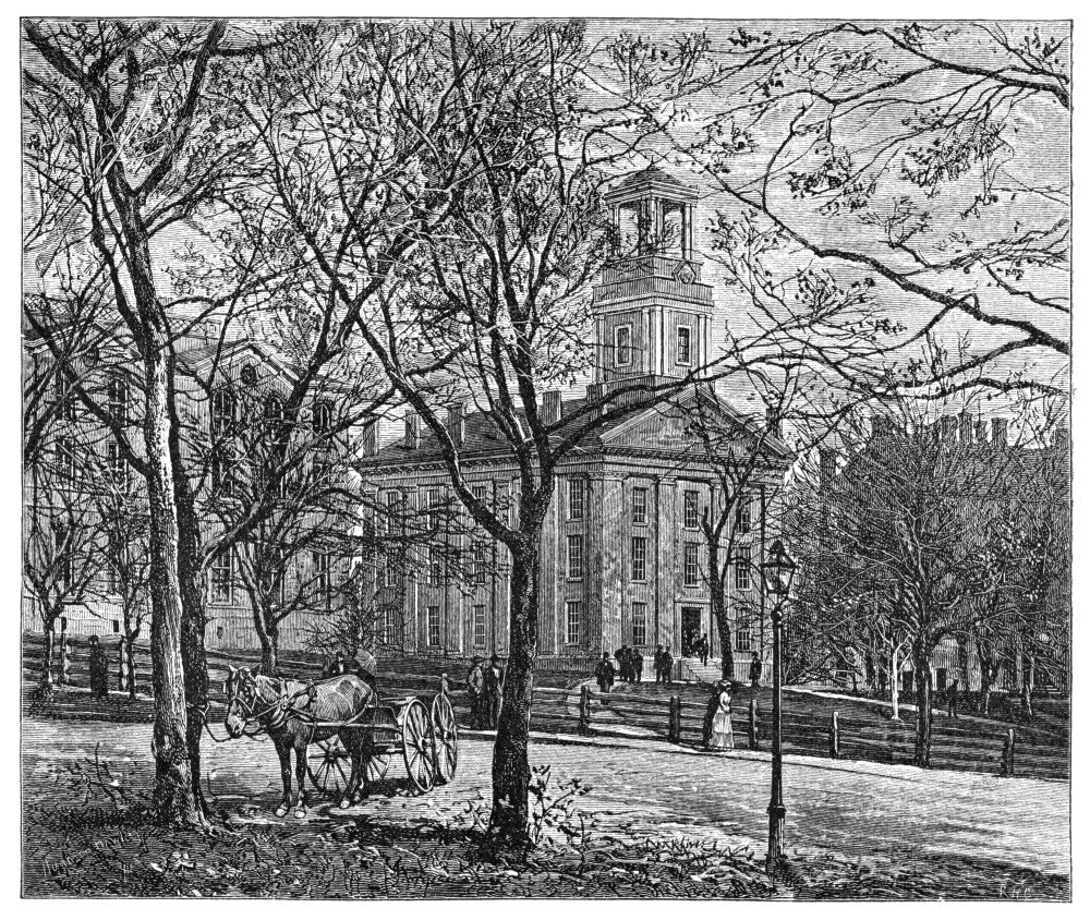 Ohio: Marietta College Line Engraving Fine Art Print by Granger Collection