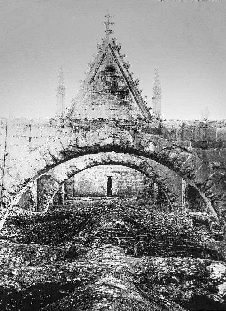 Reims Cathedral After Bombing Fine Art Print by John Short