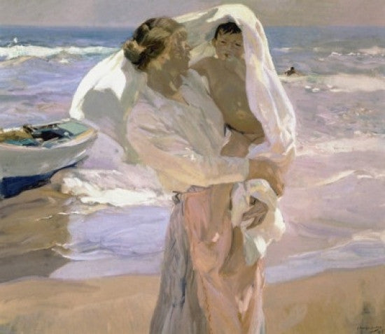 After the Bath Fine Art Print by Joaquin Sorolla y Bastida - Sorolla Museum, Valencia, Spain