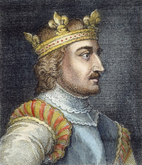 King Stephen of England Line Engraving Poster Print - 1812
