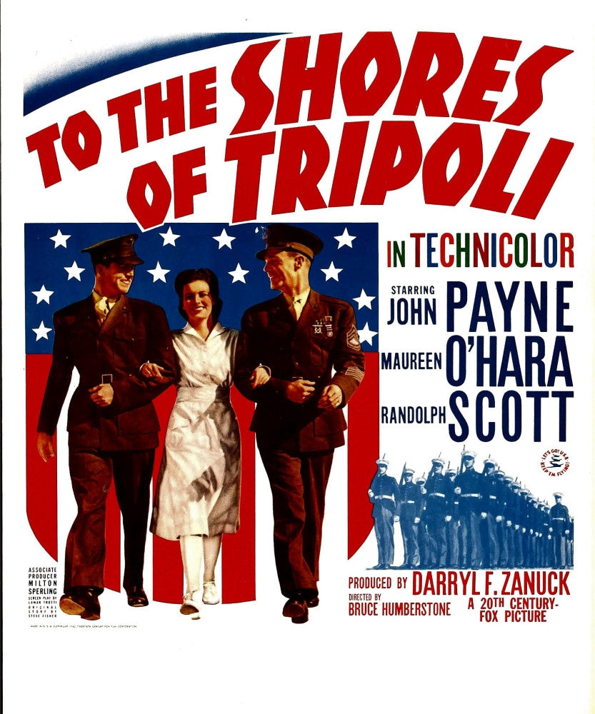 To The Shores Of Tripoli Movie Poster Fine Art Print