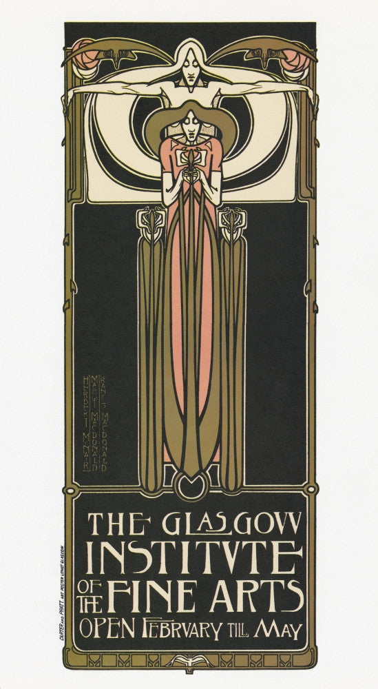 Exhibition Poster from the 1890s - Glasgow Institute Art Print