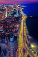 Aerial Night View of Lake Shore Drive - Chicago Fine Art Print by Panoramic Images