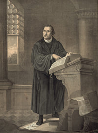 Martin Luther at the Pulpit Fine Art Print - Lithograph by Friedrich W. Wehle