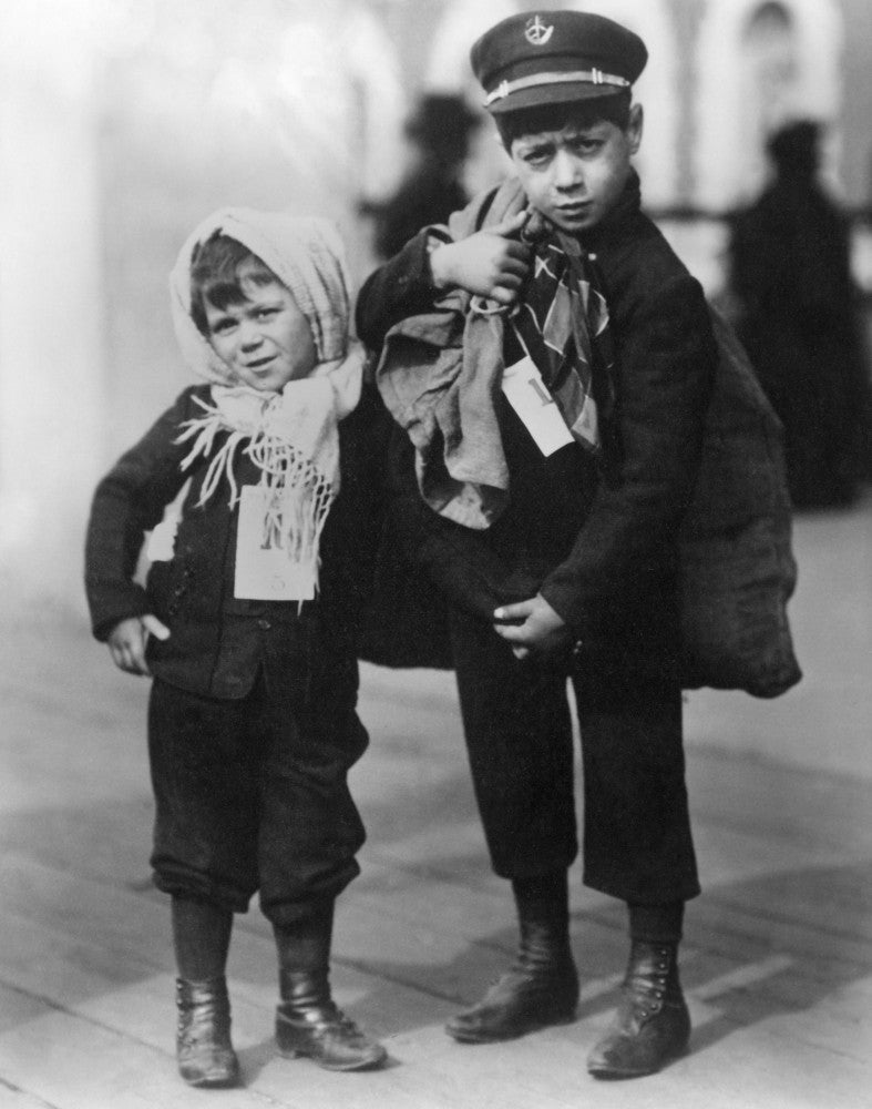 Ellis Island Immigrant Brothers Fine Art Print - C1900