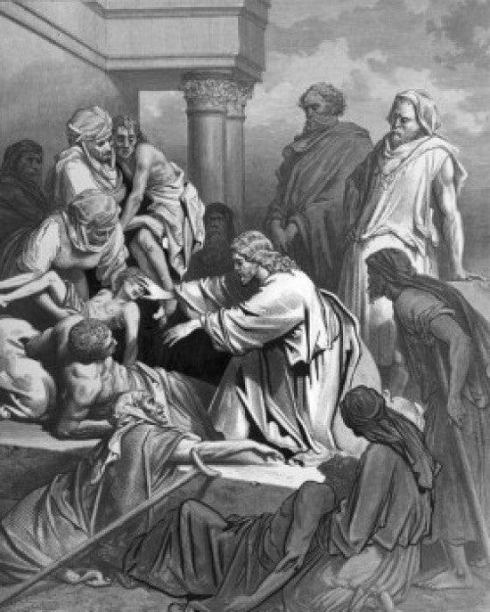 Jesus the Healer Fine Art Print by Gustave Dore (1832-1883)