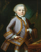 Mozart at Age 7 Fine Art Print - Oil on Canvas by Pietro Antonio Lorenzoni