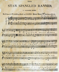 The Star Spangled Banner 1814 Sheet Music Page Print by Granger Collection
