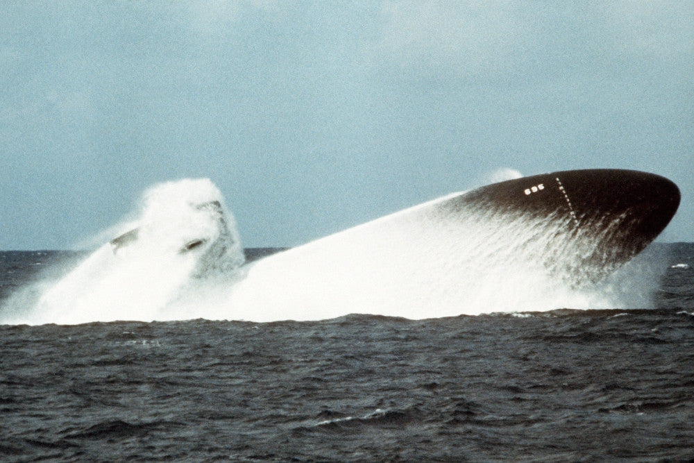 Nuclear-Powered Attack Submarine Birmingham Emergency Surfacing Poster