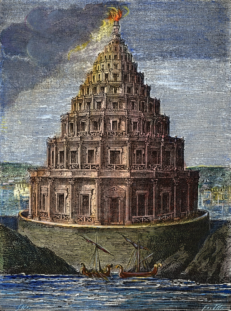 Alexandria Lighthouse Reconstruction Fine Art Print by Granger Collection