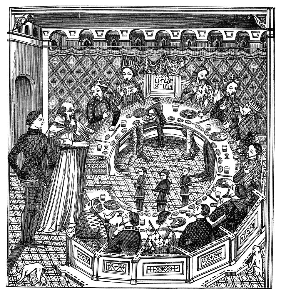 King Arthur and His Knights at the Round Table Fine Art Print