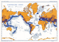 Earthquake Zones Map Fine Art Print by Science Source