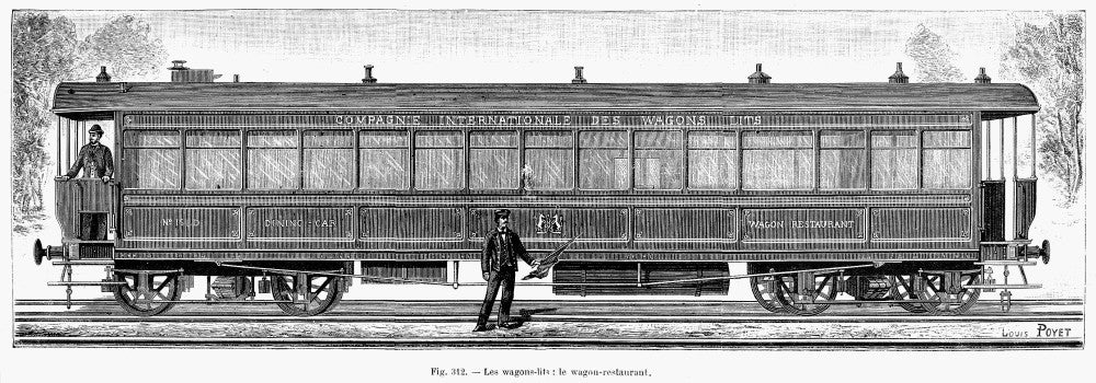 Orient Express Dining Car Fine Art Print - Late 19th Century Engraving