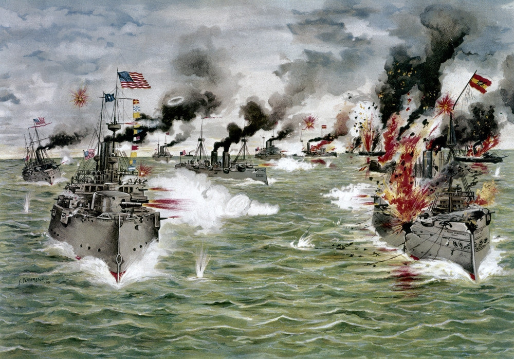 Spanish-American War Battle of Manila Bay Fine Art Print by Granger Collection