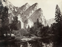 Yosemite: Three Brothers Fine Art Print by Carleton E. Watkins