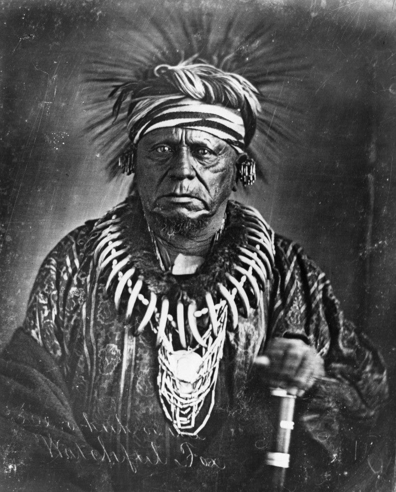 Keokuk, Nsauk Native American Chief Daguerreotype Print by Thomas M. Easterly