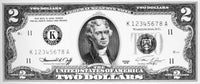 Two Dollar Bill Fine Art Print Featuring Thomas Jefferson | Posterazzi