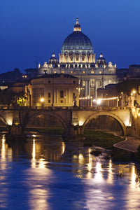 Italy Night Scene Fine Art Print - St. Peter's Basilica by Jaynes Gallery