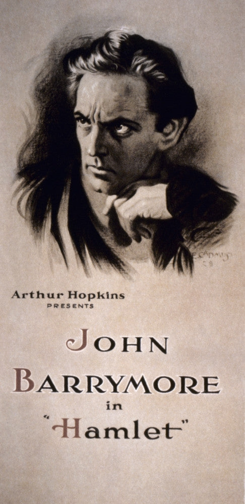 Hamlet Poster Print featuring John Barrymore - 1922 American Theater