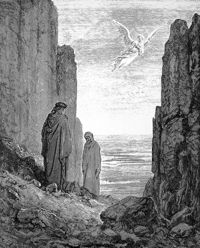 Dante: Purgatorio Wood Engraving Fine Art Print After Gustave Doré