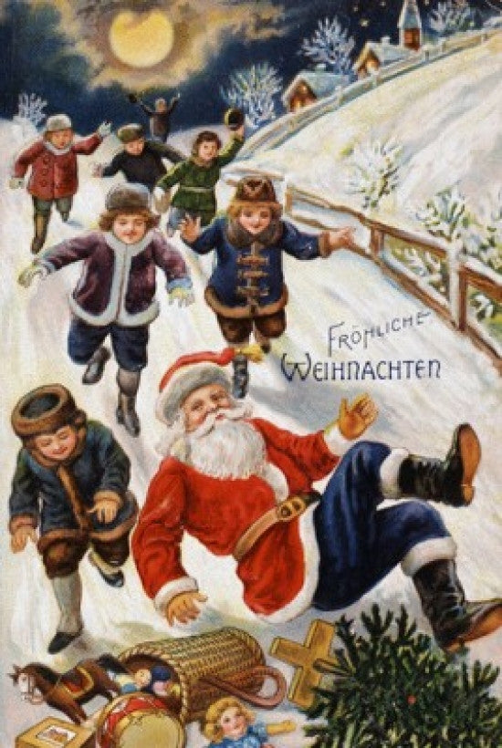 Frohliche Weihnachten Nostalgia Cards Fine Art Print