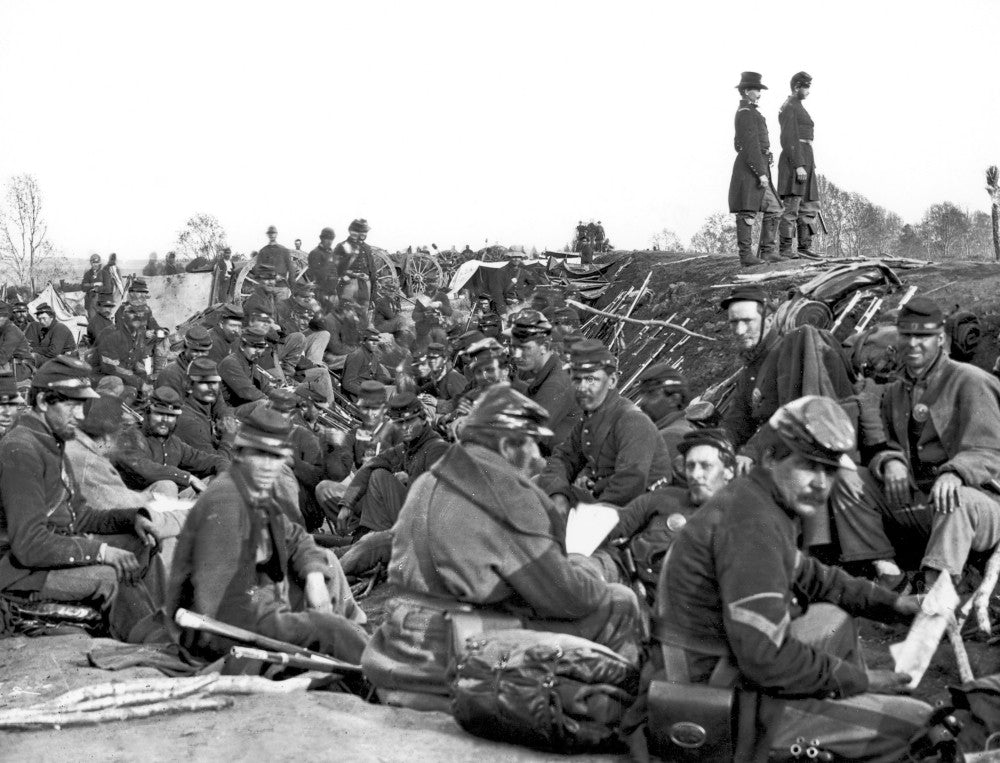 Civil War Petersburg Print - Union Army Troops in Trench