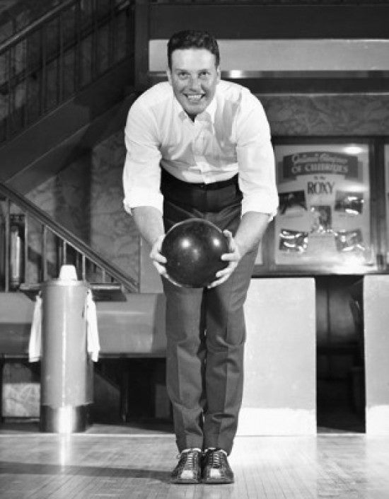 Young Adult Man Bowling Fine Art Print - Available in Multiple Sizes