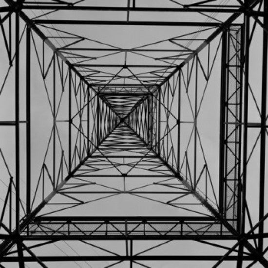 USA, Oregon Electricity Pylon at Bonneville Dam Fine Art Print