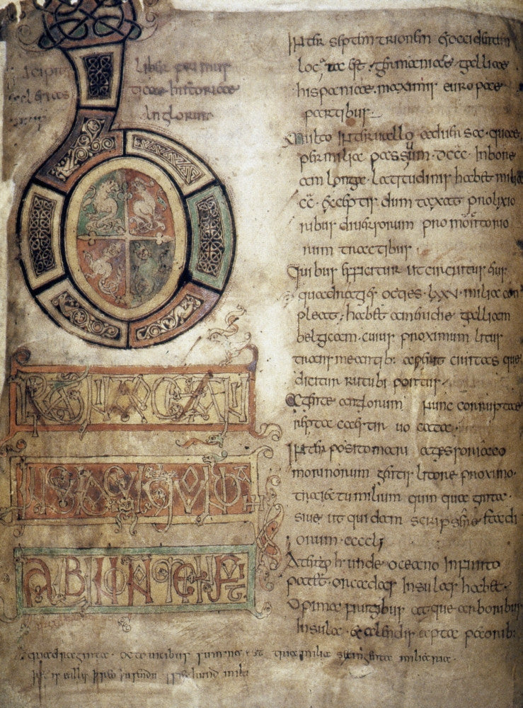 St. Bede Manuscript Fine Art Print from 'Historia Ecclesiastica' by Granger Collection