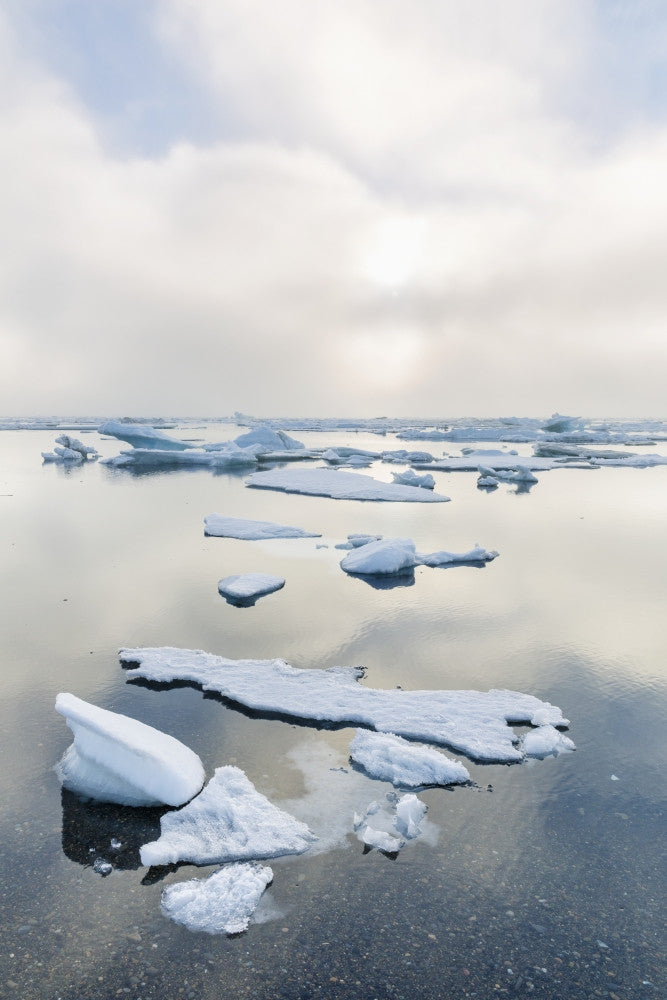Foggy Sunset Over Arctic Ocean Fine Art Print by Kevin G. Smith