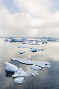 Foggy Sunset Over Arctic Ocean Fine Art Print by Kevin G. Smith
