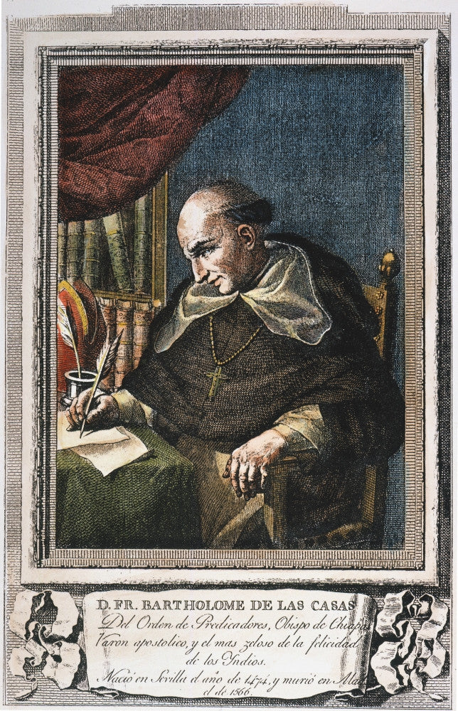 Bartolome De Las Casas 18th Century Engraving Poster Print by Granger Collection