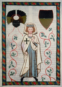 Teutonic Knight Fine Art Print - Illumination from Codex Manesse