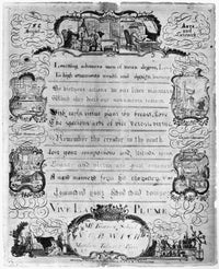 Buell Writing Sheet Engraved for Connecticut Elementary School (C1793) Fine Art Print
