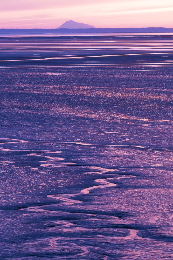 Stunning Pink and Purple Sunset Over Turnagain Arm Fine Art Print by Doug Lindstrand