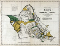 Oahu Map Print (1881) by C.J. Lyons - Hawaiian Islands