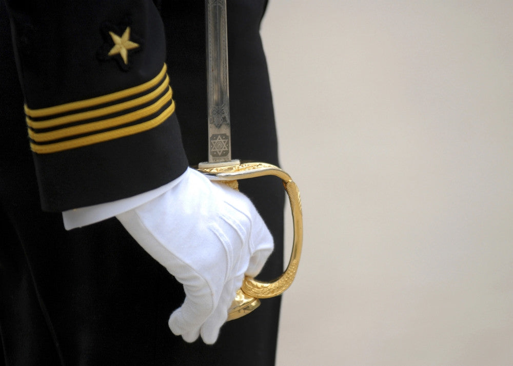 U.S. Naval Academy Midshipman Standing at Attention Fine Art Print