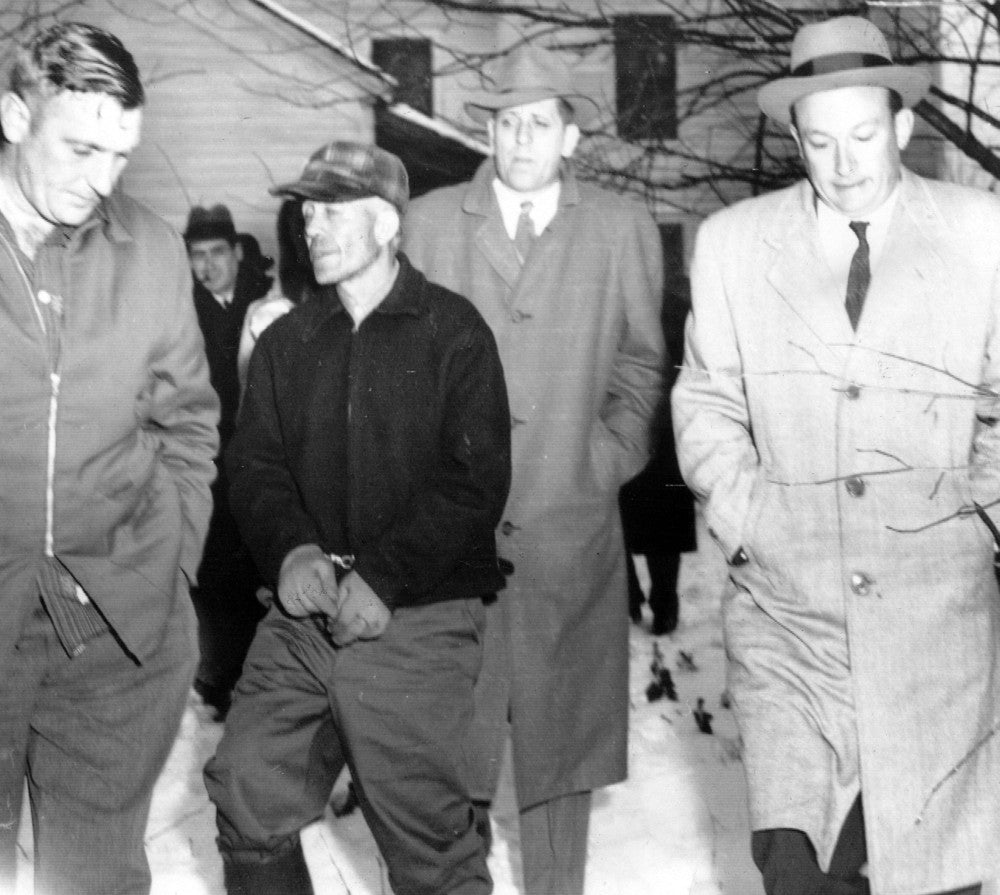 Ed Gein Led Away by Detectives Historical Poster Print